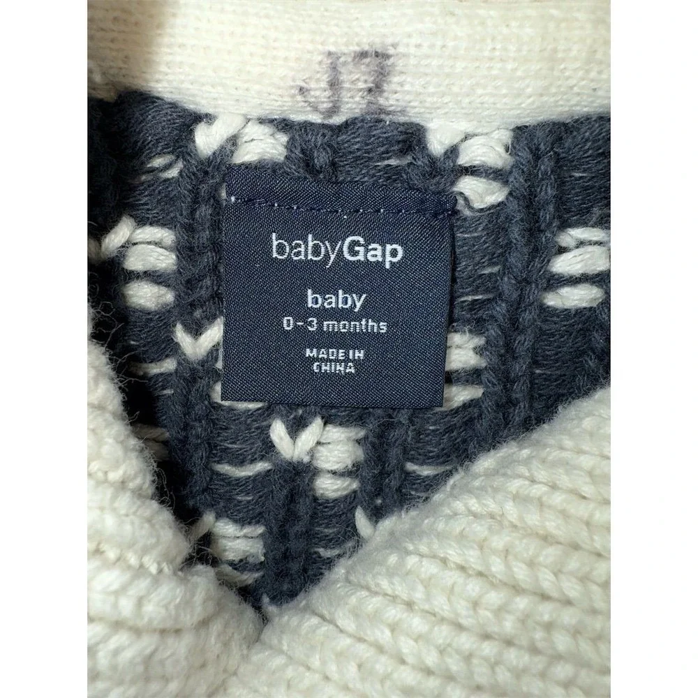 BabyGap Baby Boy Shawl Collar Birdseye Cardigan Sweater Infants 3 mo old‎ money